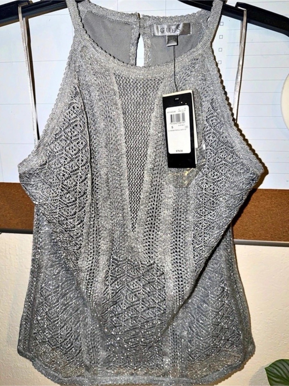 G by Guess Gray Knit Tank Top Size Small NWT